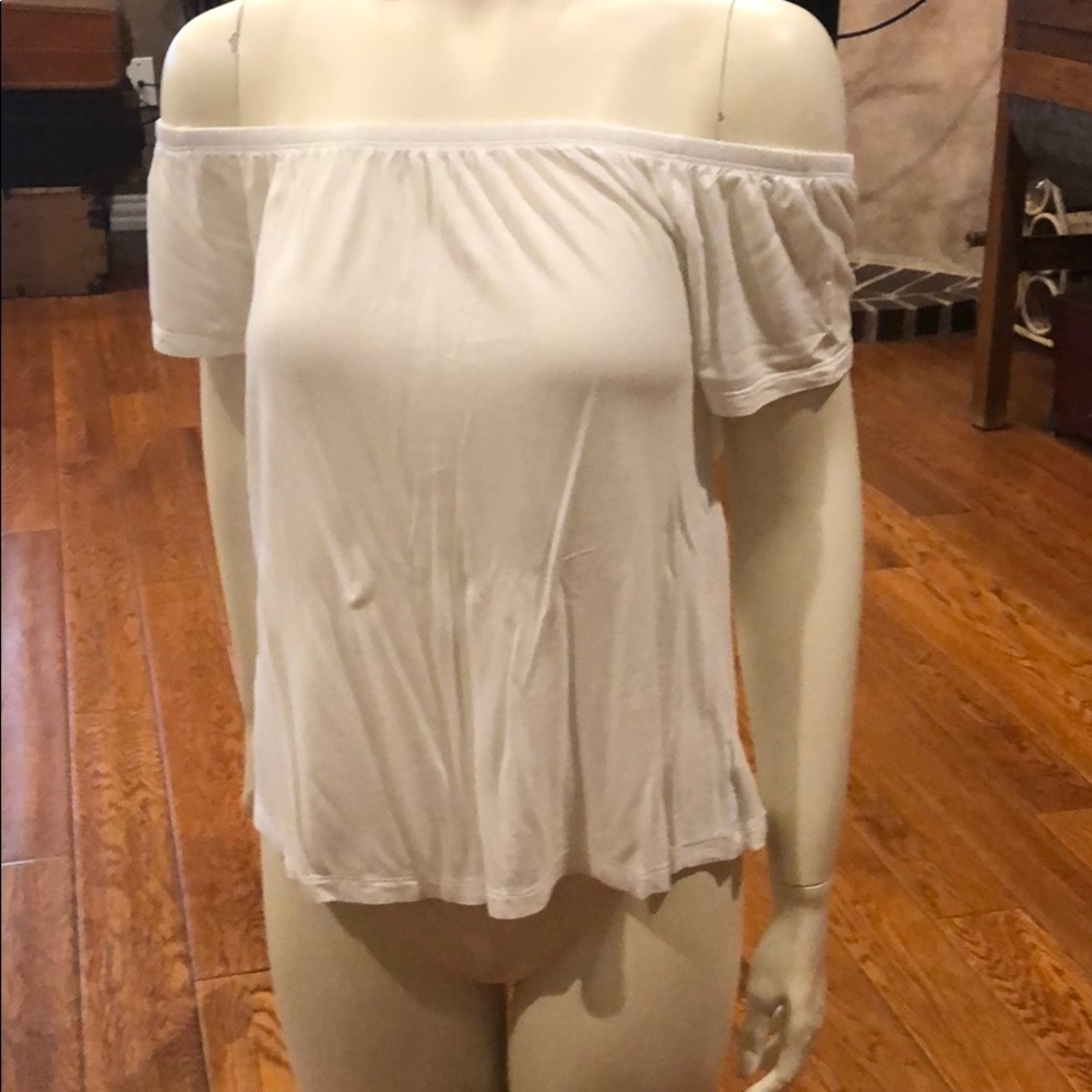 White off the shoulder top